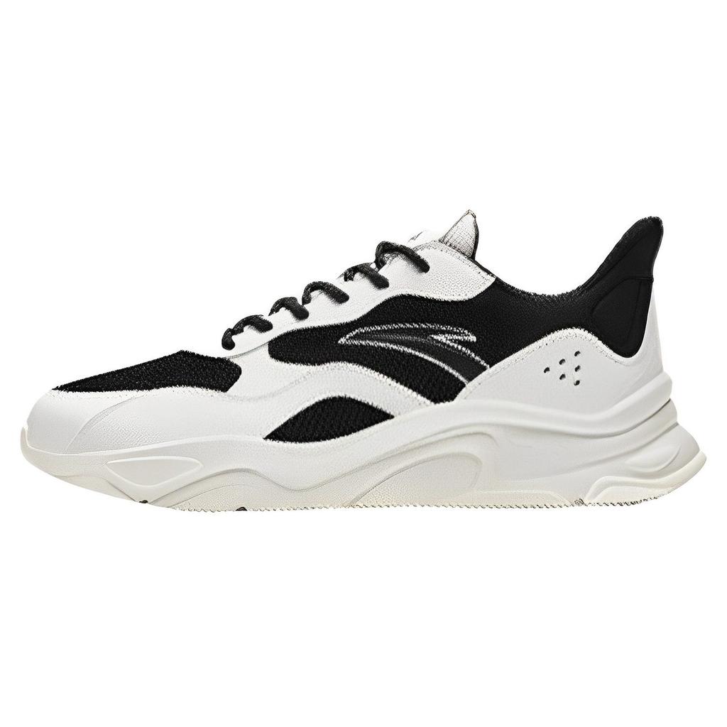 Anta Little Millennium Non-Slip Wear-Resistant Low-Top Casual Shoes Men Sneakers White Black 912348826-2