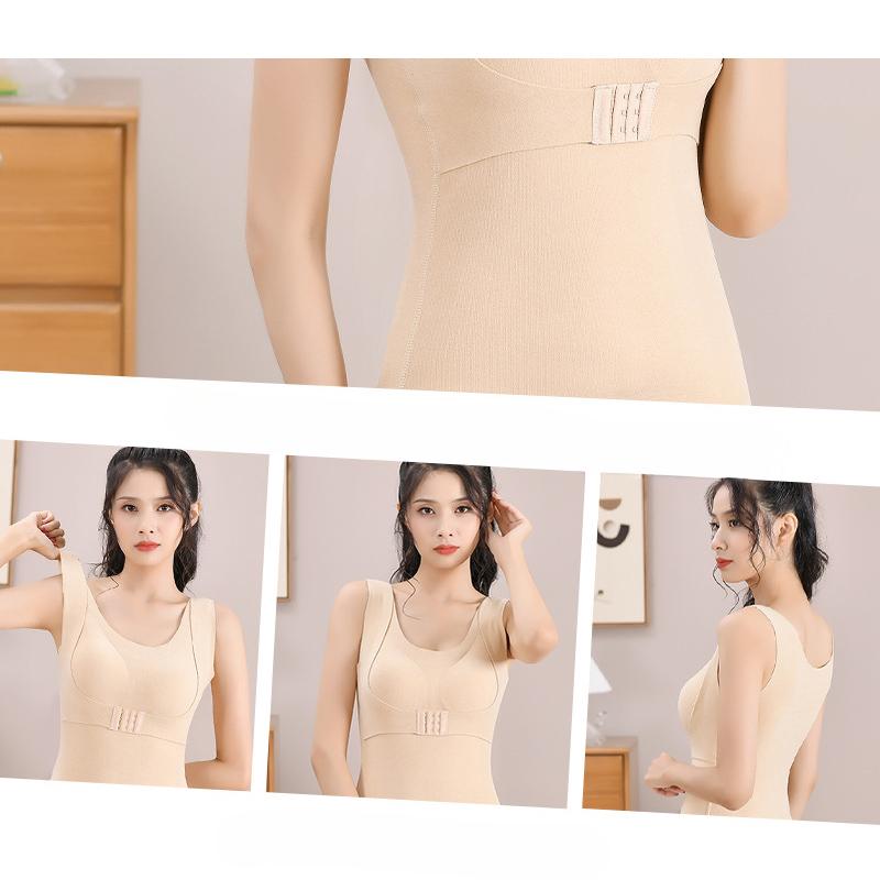 Women Thermal Vest Winter Body Shaping Cold Proof Cotton Underwear Warm Clothes Sexy Bra Padded Tops