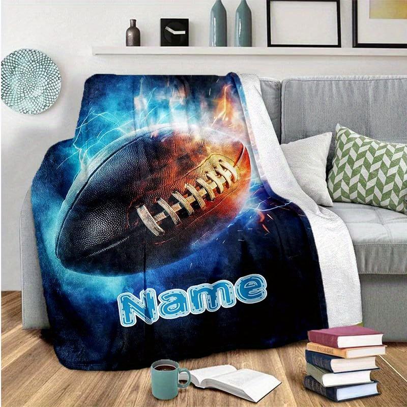 Flame Rugby Customize Your Name Blanket Warm Comfortable And Soft Blankets Are Suitable For Home Lunch Break Blanket Office Sofa Sofa Gift To