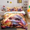 Whimsical Pink Bunny And Butterfly Printed Duvet Cover Set1 Duvet Cover+2 Pillowcasemulti Size Bedroom Bedding Decor