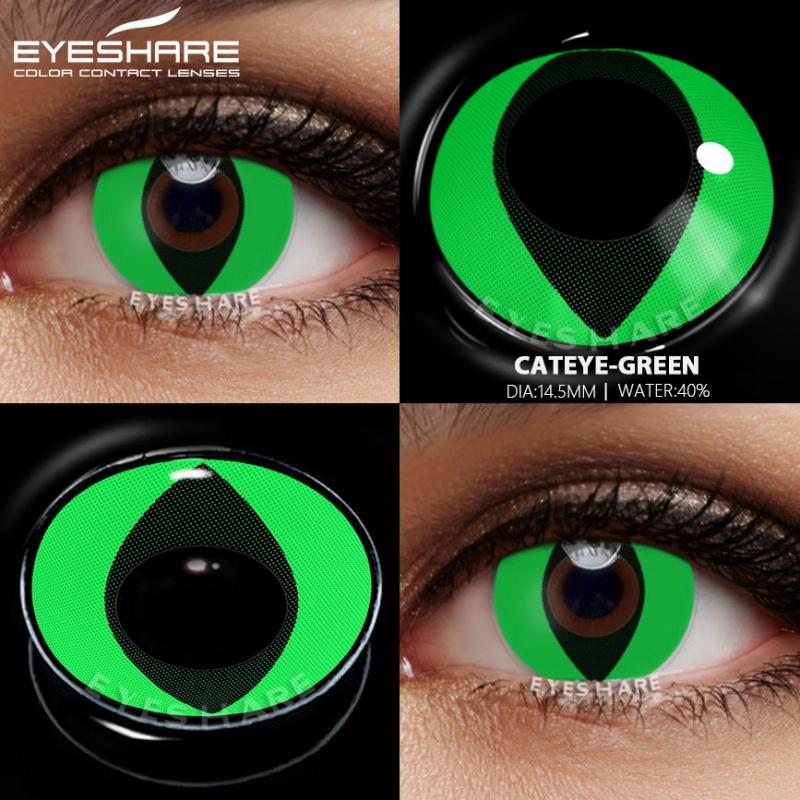 2pcs Halloween Colorful Contact Lenses for Eyes Anime Cosplay Eye Lenses Multicolored Lenses White Lenses Blue Eye Lens