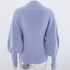 IHUASU Women's Autumn and Winter Solid Colour Knit Sweater Temperament Commuter O Collar Loose Big Size Pullover Jumper