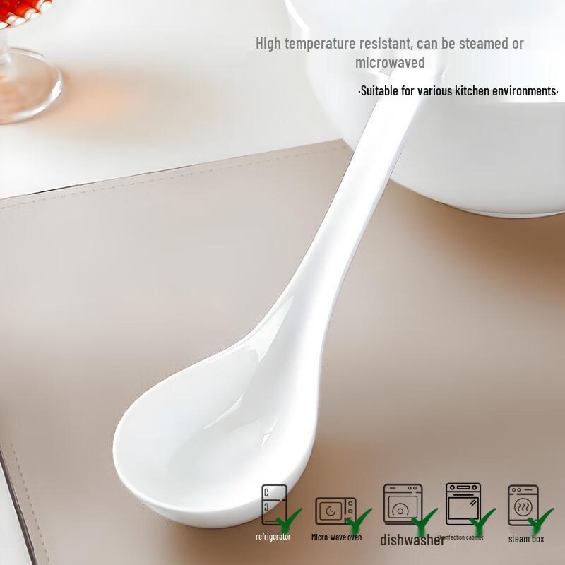 Sky Top Pure White Ceramic & Bone China Spoons