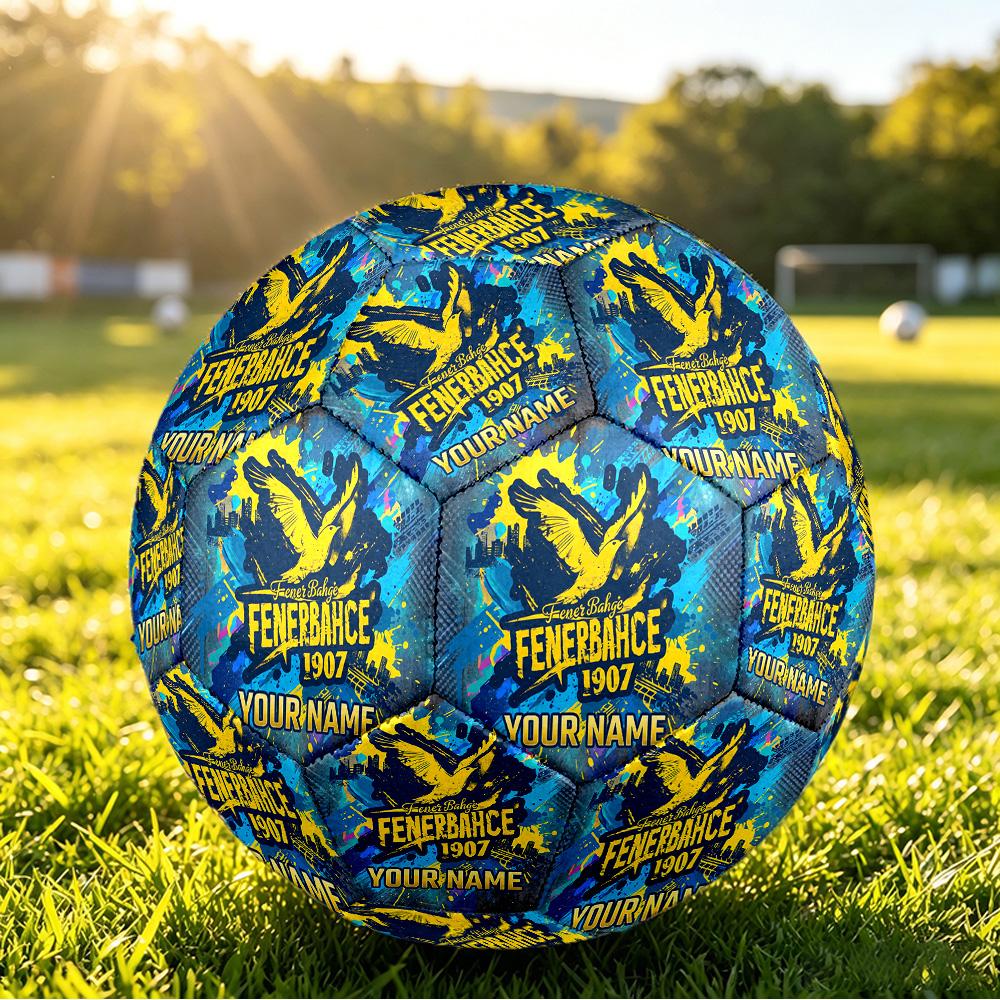 Personalized Size 5 Football Fenerbahçe FC Pattern Outdoor Game Sports Ball Gift
