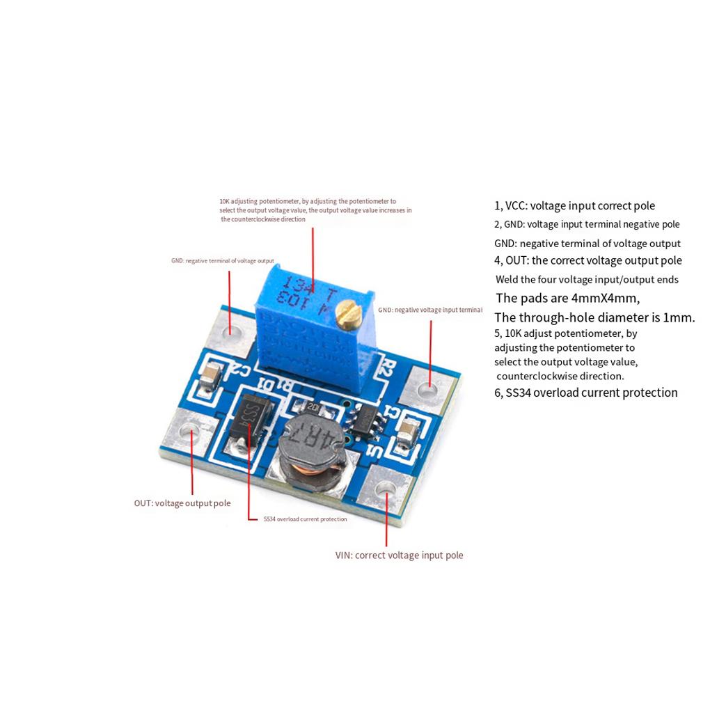 Boost Boost Converter With High Current Output Up To 31V Suitable For DIY Kit DC-DC SX1308 Step-UP