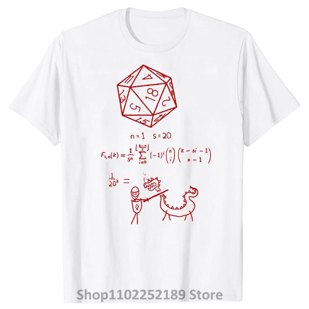 Novelty The Science of 20 Sided Dice T Shirts Graphic Cotton Streetwear Short Sleeve DND D20 Dungeon Gamer Dragon Dice T-shirt