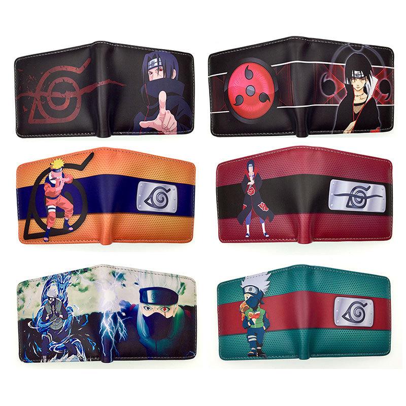 Naruto Anime Foldable Coin Purse Men Children Bank ID Card Holder Card Clip Bag Cartoons Cosplay Clutch Wallets Birthday Gifts
