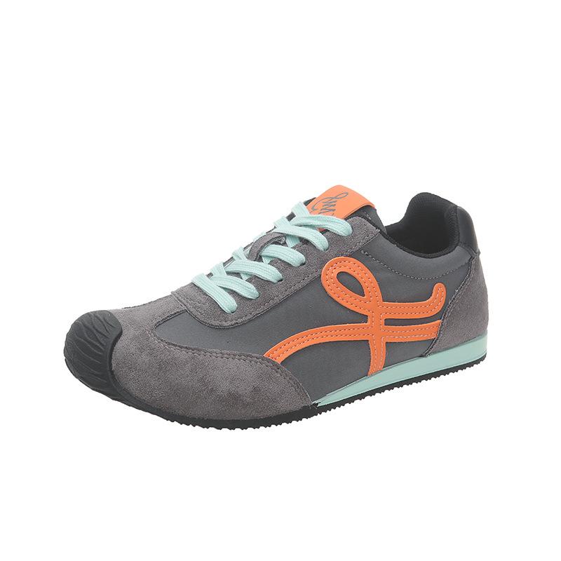 Ugly cute tilted head contrasting color splicing women's new fashion versatile comfortable light casual