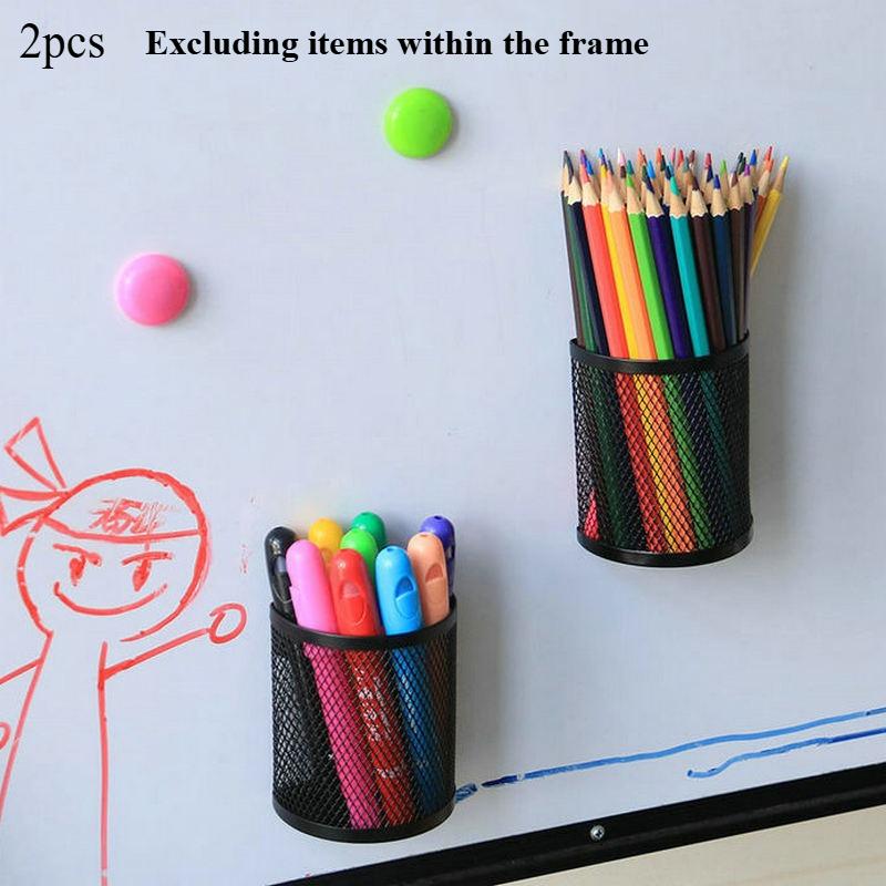 Magnetic Iron Storage Basket for Refrigerator-Semi-Circle Pen Holder & Organizer for Home and Office, Craftsmanship, Storage Box