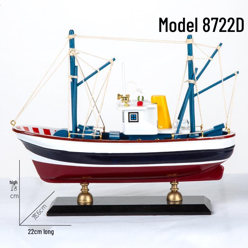 Handmade Wooden Sailboat Model - Smooth Sailing Decorative Craft Boat Birthday Gift