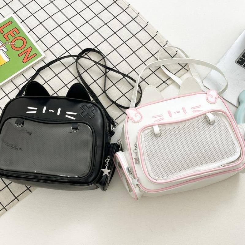 Fashion trendy cool babes pain bag versatile mechanical cat small backpack new cute girl heart backpack