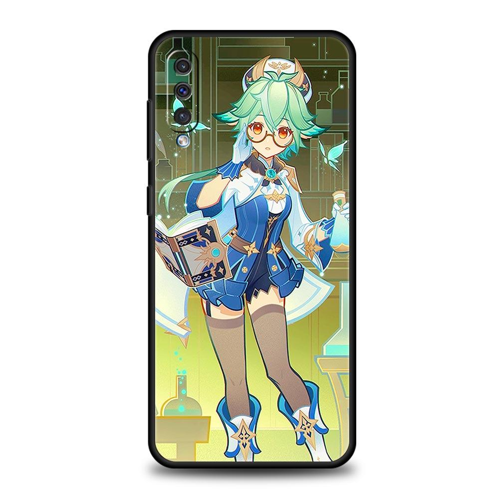 Pouzdro na telefon Samsung Galaxy A52 A14 A50 A70 A10S A30 A40 A20S A20E A02S A12 A22 A72 A32 5G A04s Genshin Impact silikonový kryt