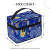 Vincent Van Gogh Cielo Azul Noche Estrellada Impresión Bolsa Organizadora de Maquillaje de Viaje Estuches Cosméticos Grandes Neceser para Niña Mujer Damas