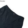 ZANZEA Women Casual Solid Color Loose Cropped Pants