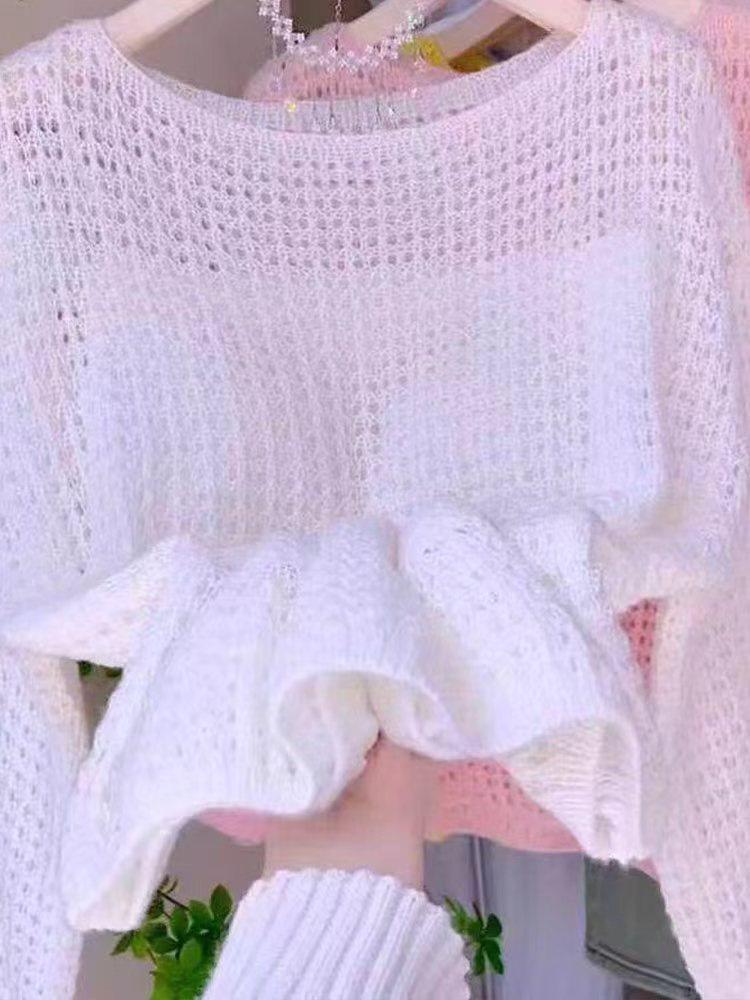 Women's Loose Knit Cardigan: Sun Protection, Long Sleeve, Stylish Korean Style for Spring/Summer