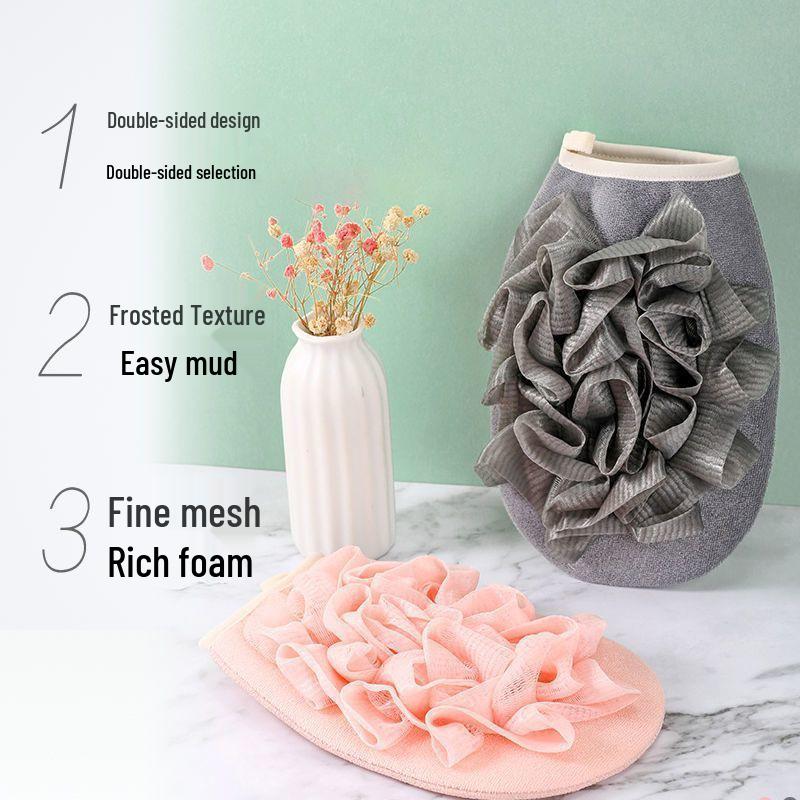 Double-Sided Exfoliating Bath Gloves & Scrubbing Towel Set for Women