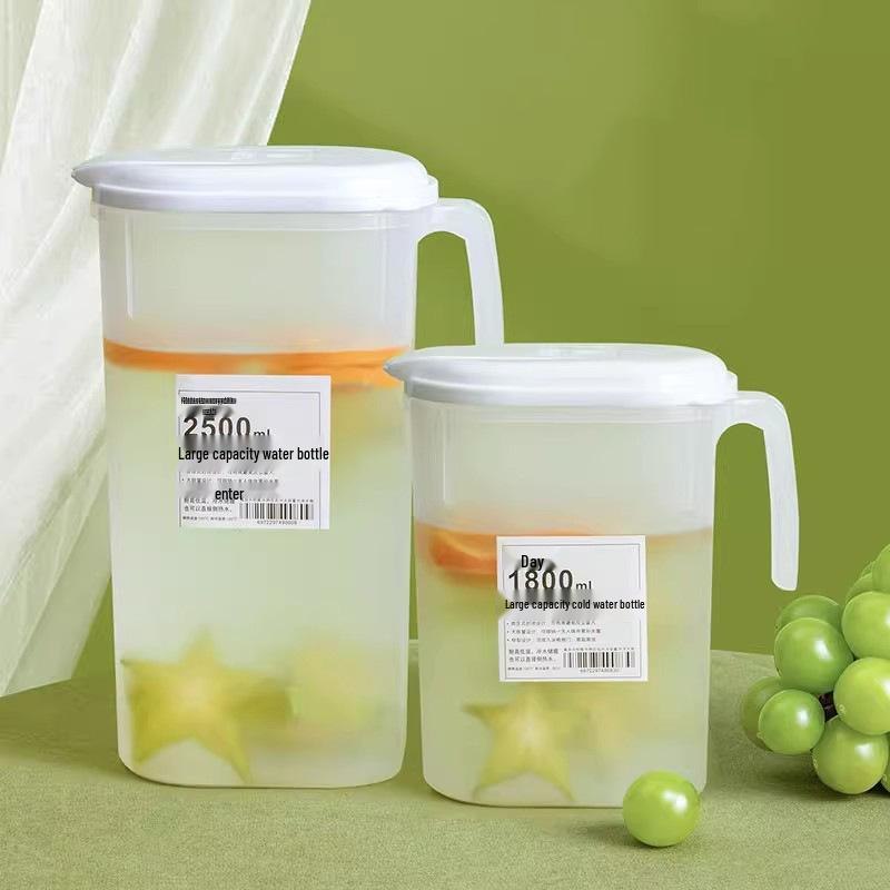 

Large Capacity High-Temperature Resistant Cold Water Kettle with Filter - Ideal for Tea, Beverage, and Refrigerator Use