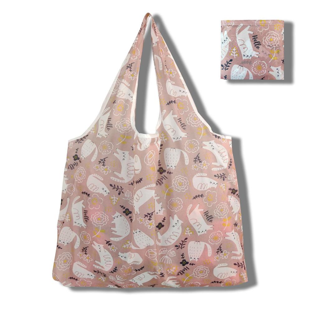 Eco-Friendly Large Capacity Foldable Tote Bag - Creative, Portable, Printed, and In Stock