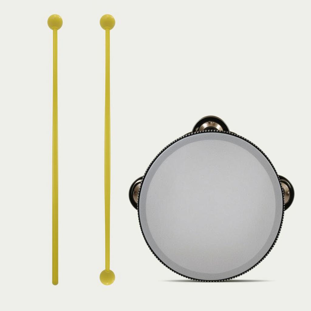 Maple Wood Chime Mallets Vibraphone Percussion Sticks Single Row Tambourine Easy Play Educational
