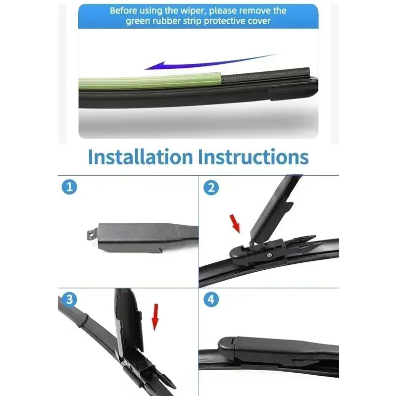 Car Front Rear Wiper Blades For Mercedes Benz GLA 200 X156 2013 2014 2015 Accessories Natural Rubber Windshield Window Brushes
