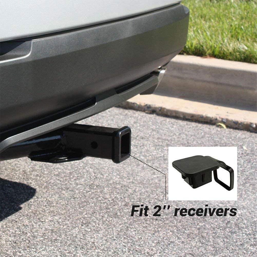 Tow Plug Tube Cap Protector Waterproof Trailer Hitch Cover Dustproof 2 Inch Receiver Auto Square Plug Tow Hook Cover
