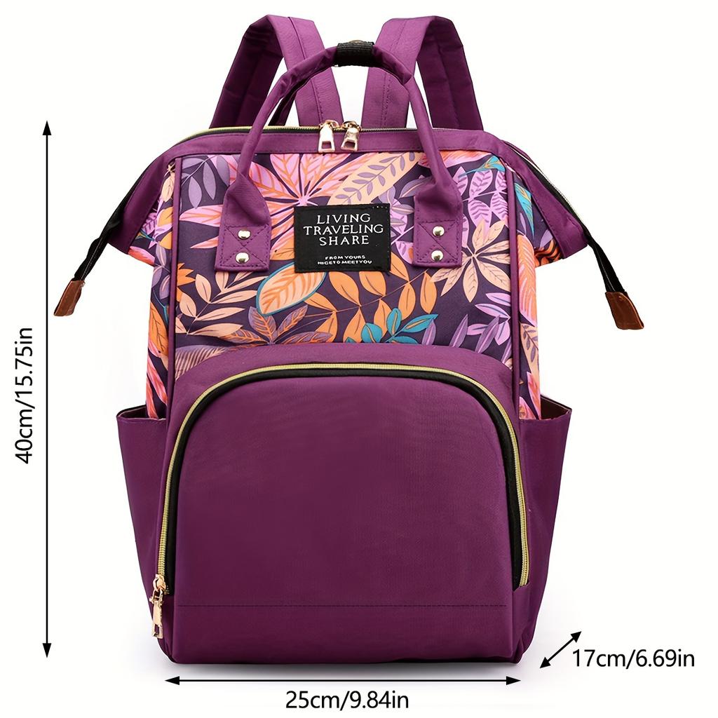 Fashionable Large Capacity Women's Backpack Stylish Heavy-Duty Mommy Bag Versatile Travel Rucksack for Daily Use