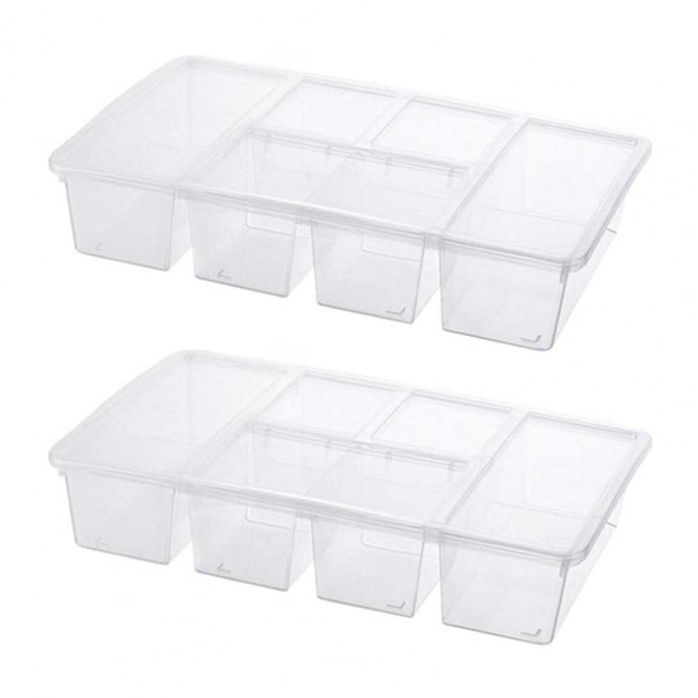 Microwave Safe Snack Box Bpa-free Lunch Container Durable Reusable Snack Containers with Lids 5 Compartment Food Storage Boxes