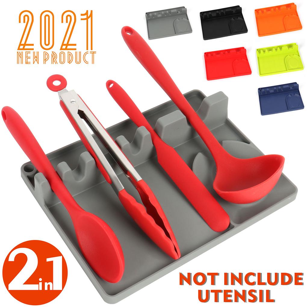 Löffelhalter Silikon Spachtel Lagerregal 6 Steckplätze Hängende Utensilienablage Küchenbedarf