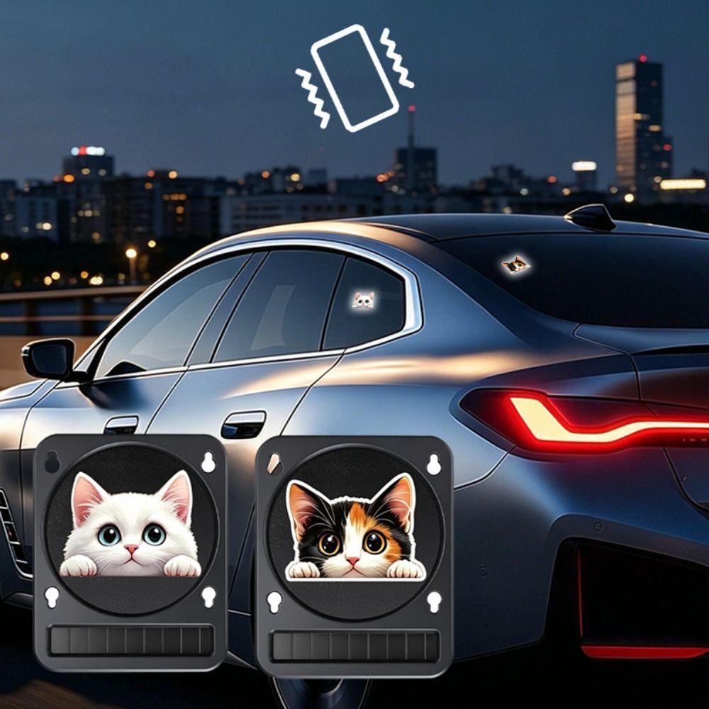 Solar Powered Car Warning Light Vibration Sensor Light Sensor LED Warning Light Flash Sticker 3D Dynamic Vehicle Safety Light