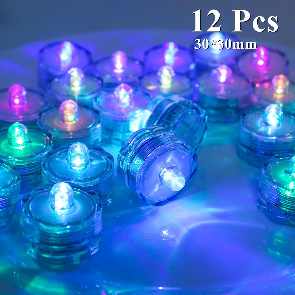 3/6/12Pcs Flameless LED Candles Tea Light Creative Lamp Battery Powered Home Wedding Birthday Party Decoration Lighting Dropship