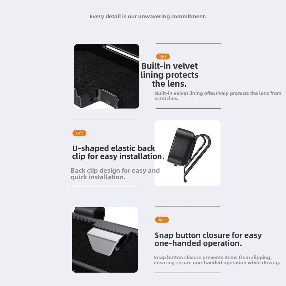 Press Switch Car Sunglasses Holder Shock-proof Sun Visor Glasses Holder  Sun Protection