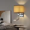 OEING Nordic Fabric USB Charging Reading Wall Lamp