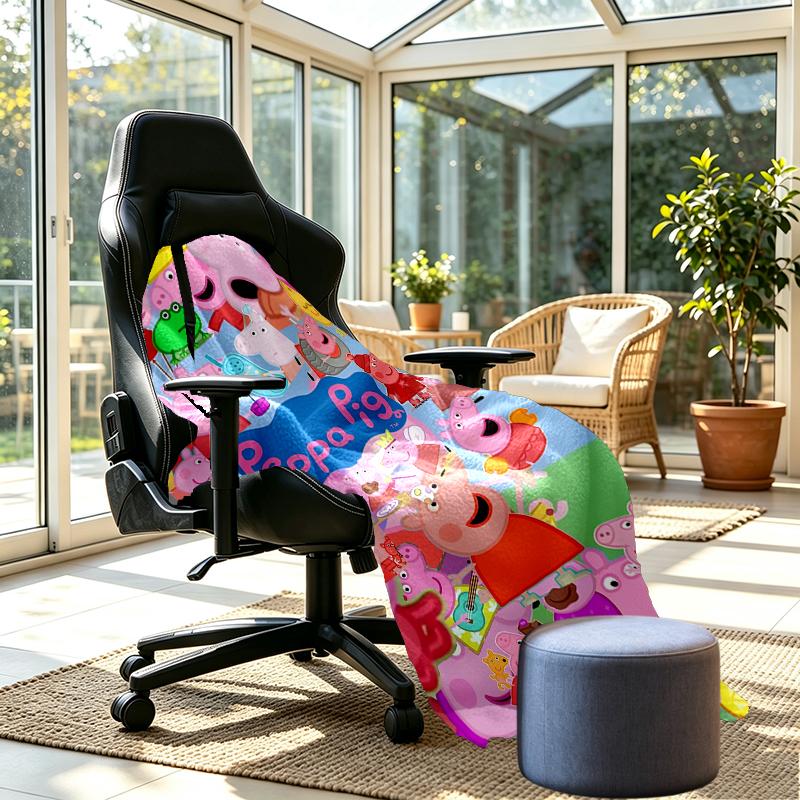Peppa Pig Print Blanket - Soft & Comfortable, for Bedroom, Travel, Sofa, Home Decoration - Birthday Christmas Gift for Friend