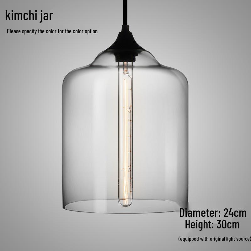 Nordic Retro Glass Pendant Light for Bar, Cafe, or Restaurant – Simple, Creative Single Head Lampshade Lighting