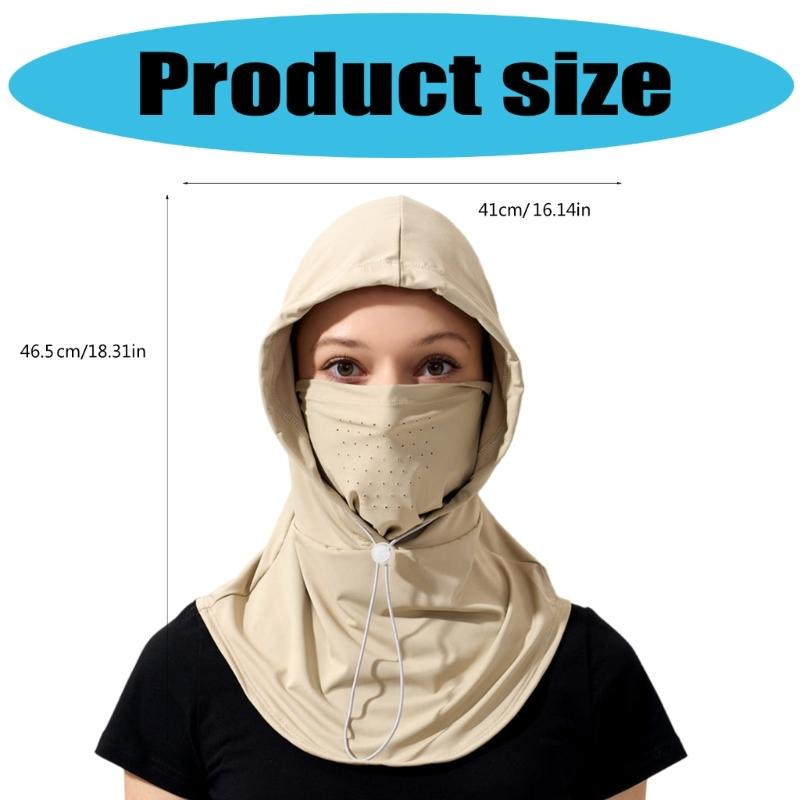 Full Face Mask Hat Sun Protective Hat Soft and Breathable Outdoor Cycling Hiking Balaclava Hat for Various Activity