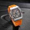 Luxury Skeleton Man Watch High Quality Waterproof Luminous Men's Wristwatch Rubber Belt Men Quartz Watches Sports Clock