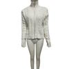 Womens Chunky Cable Knit Zip-Up Cardigan Loose Short Cropped Sweater 2026 Streetwear