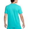 Nike Logo Printed Crew Neck Straight Cut Short Sleeve T-Shirt Men Tops Blue AR4999-345