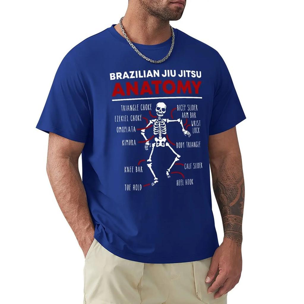 Brazilian Jiu Jitsu Anatomy Skeleton Funny Martial Arts T Shirts Graphic Streetwear Short Sleeve Harajuku Hip Hop T-shirt
