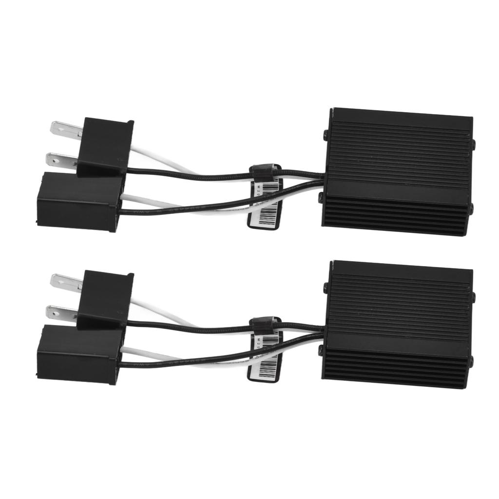 2 Pcs LED Headlight Decoder Anti Jamming Aluminum Shell Car LED Headlight Anti Flicker Canbus Decoder 9‑16V