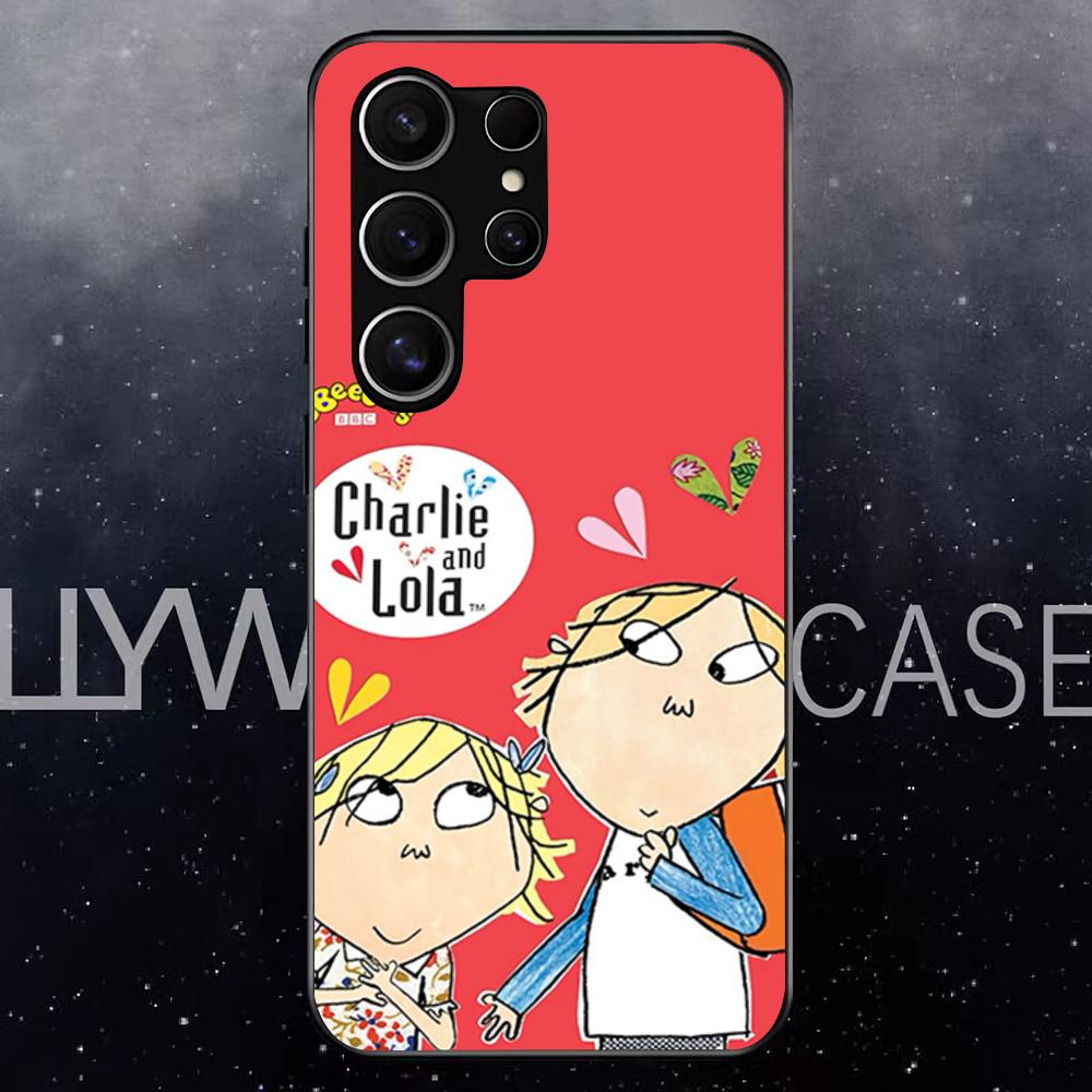 CHARLIE AND L-LOLA-A Phone Case For Samsung S25 Edge Ultra S23 S22 S21 S20 Ultra Plus S24 Fe A54 A53 A25 Glass Cover