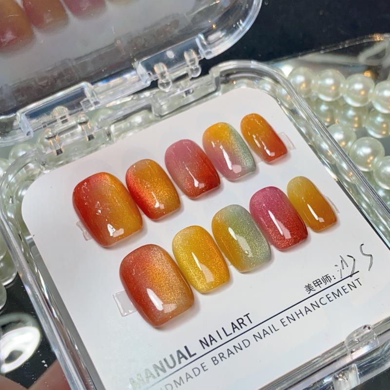 

Colorful Candy Cat Eye Manicure Gel Nail Art Stickers Extra Small