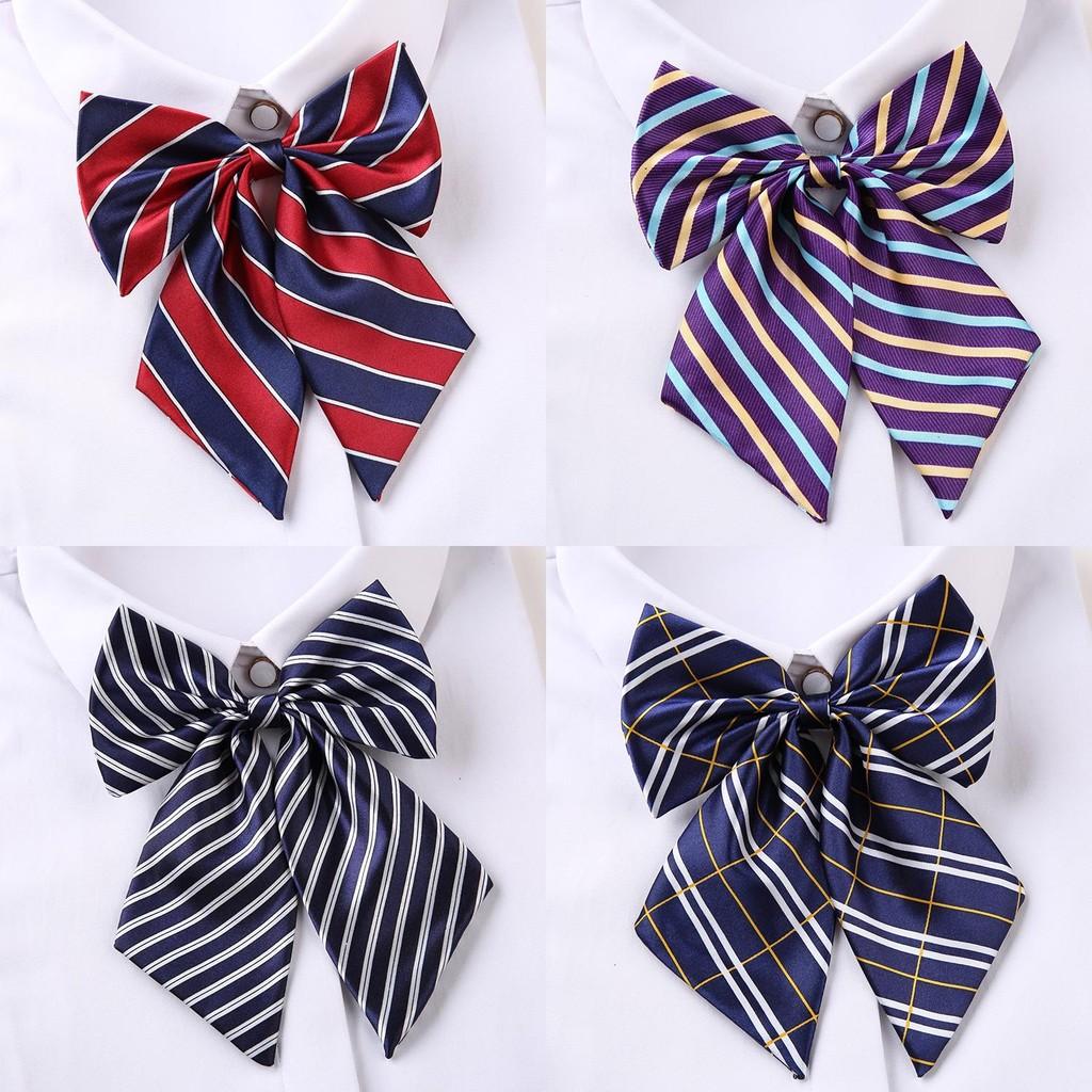 Professional Blended Fabric Neck Flower With Striped Pattern For Office Uniforms And Hospitality