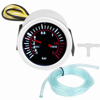 2 Car Universal 12V LED Digital Turbo Boost PSI Gauge Meter