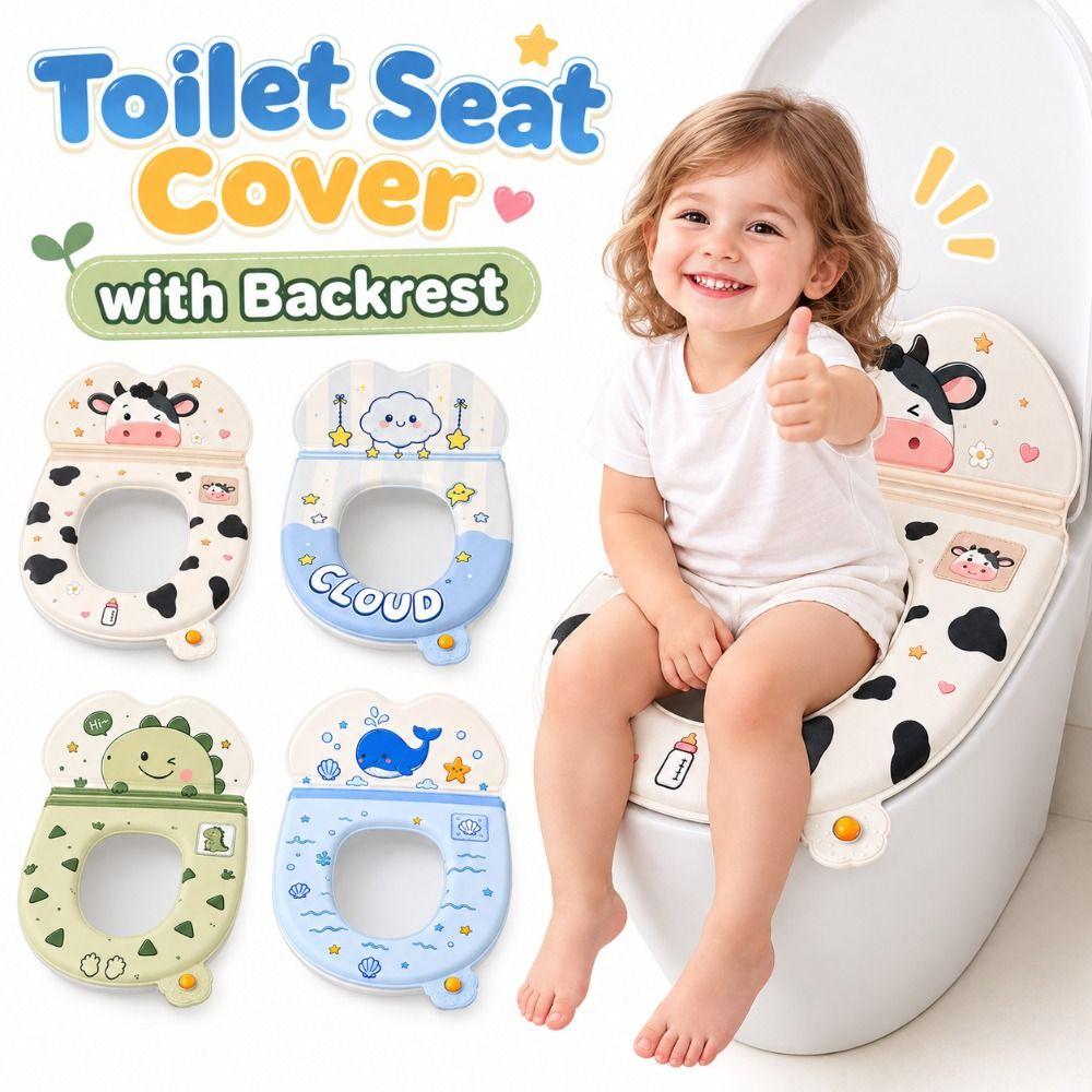 Cartoon Toilet Seat Pad Backrest Toilet Lid Cover New Toilet Seat Cover Home