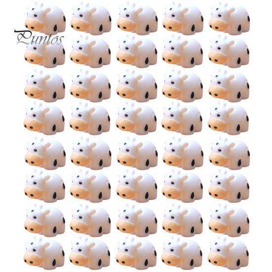 

40 шт., миниатюрные фигурки коровы из смолы, яркий внешний вид, мини-статуи коровы, милые садовые украшения в виде коровы, модель животных, миниатюрный сказочный сад Cow