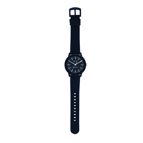 Armani Exchange Solar-Powered Blue Fabric Watch