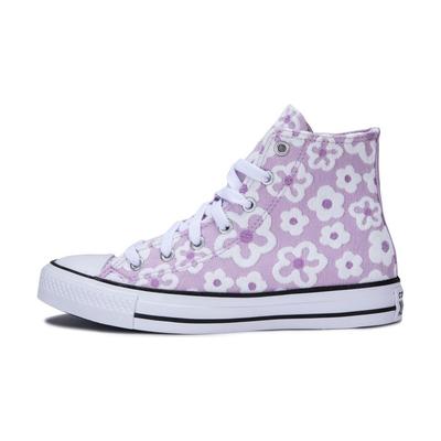 Chuck Taylor All Star Rund Zeh Bequem Langlebig Atmungsaktiv High Top Leinenschuhe Kinder Sneaker Lila A08118C