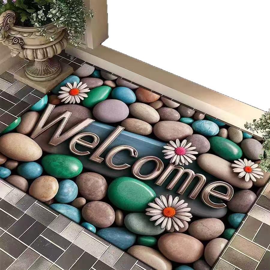 Diatomaceous Earth Water-Absorbent Non-Slip Doormat - American Small Stone Design for Entryways