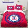 Cruz Azul Pattern Bedding Home Decoration Birthday Gift (1 * duvet cover + 2 * pillowcase, without core)